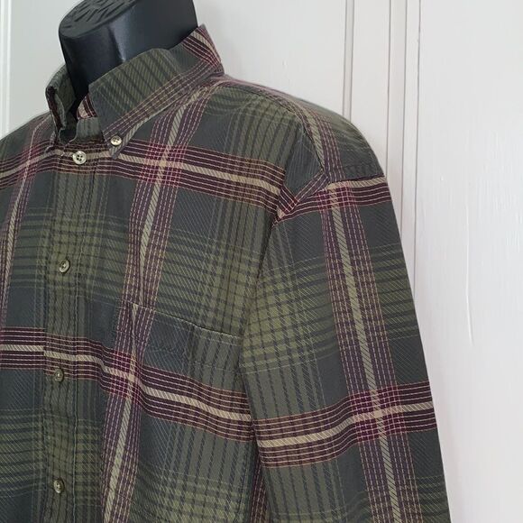 Turnbury green & maroon plaid shirt - Picture 2 of 8